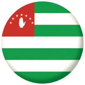 Abkhazia Country Flag 25mm Flat Back