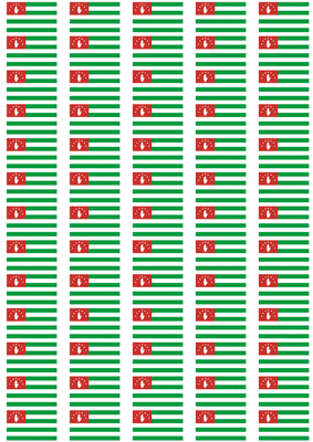 Abkhazia Flag Stickers - 65 per sheet