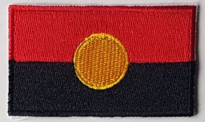 Aboriginal Embroidered Flag Patch, style 04