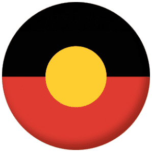 Aboriginal Flag 58mm Button Badge