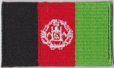 Afghanistan Embroidered Flag Patch, style 04.