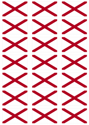 Alabama Flag Stickers - 21 per sheet
