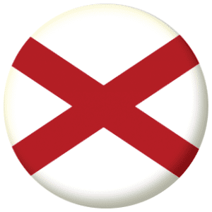 Alabama State Flag 58mm Button Badge