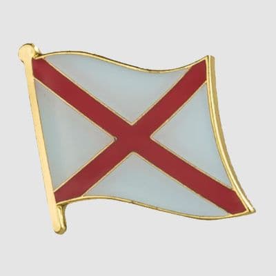 Alabama US State Flag Enamel Pin Badge - small