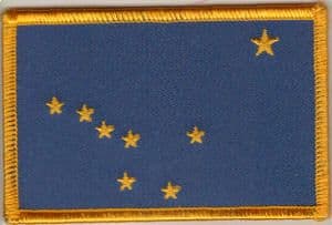 Alaska Embroidered Flag Patch, style 08.