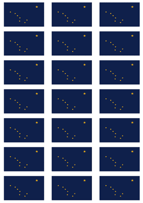 Alaska Flag Stickers - 21 per sheet