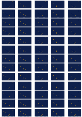 Alaska Flag Stickers - 65 per sheet