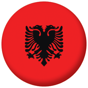 Albania Country Flag 25mm Flat Back