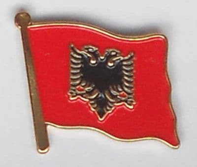 Albania Country Flag Enamel Pin Badge