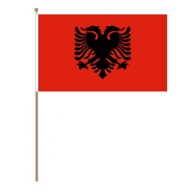 Albania Country Hand Flag - Large