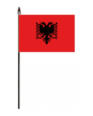 Albania Country Hand Flag - Small.