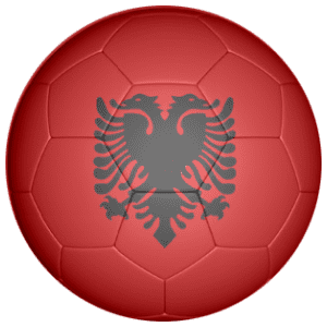 Albania Football Flag 25mm Keyring