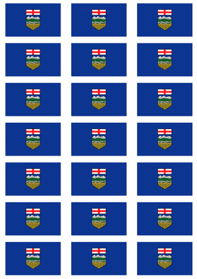 Alberta Flag Stickers - 21 per sheet