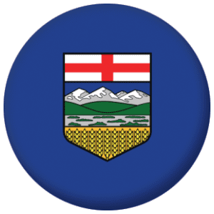 Alberta Province Flag 58mm Button Badge