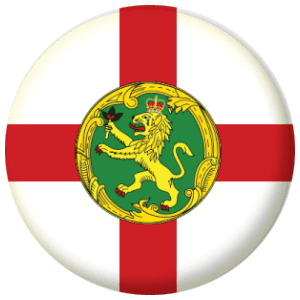 Alderney Island Flag 58mm Button Badge