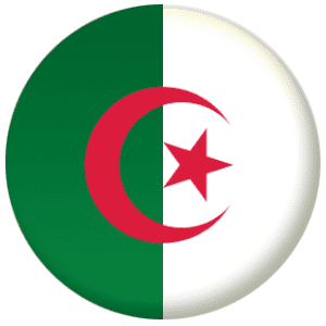 Algeria Country Flag 58mm Button Badge