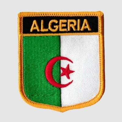 Algeria Embroidered Flag Patch, style 07.
