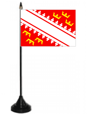 Alsace Desk / Table Flag with plastic stand and base.