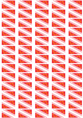 Alsace Flag Stickers - 65 per sheet