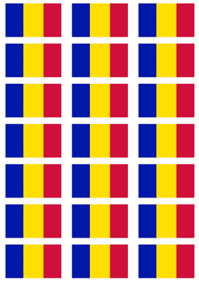 Andorra Civil Flag Stickers - 21 per sheet