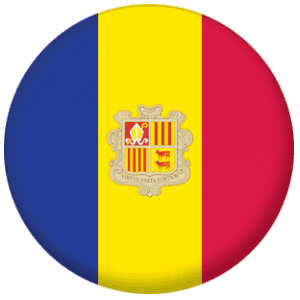 Andorra Country Flag 58mm Fridge Magnet
