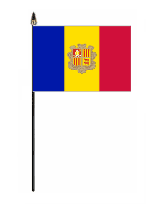 Andorra Country Hand Flag - Small.
