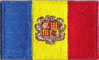 Andorra Embroidered Flag Patch, style 04