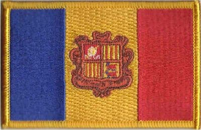 Andorra Embroidered Flag Patch, style 08