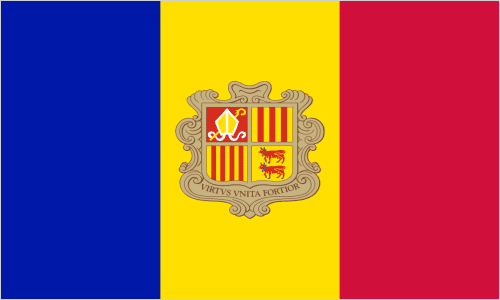 Andorra Large Country Flag - 5' x 3'.