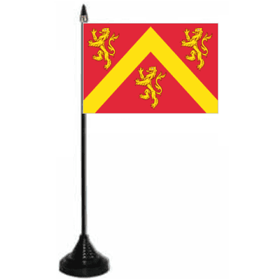 Anglesey Desk / Table Flag with plastic stand and base.