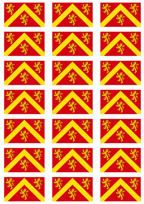 Anglesey Flag Stickers - 21 per sheet