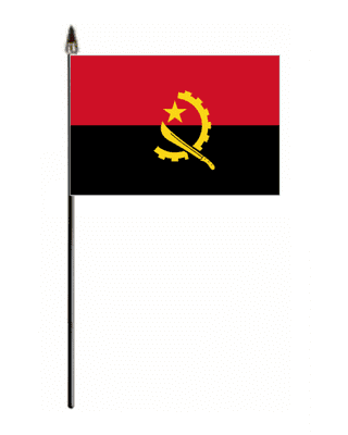 Angola Country Hand Flag - Small.