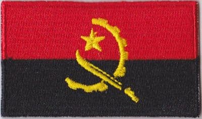 Angola Embroidered Flag Patch, style 04