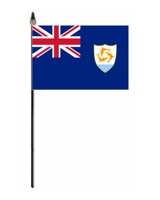 Anguilla Country Hand Flag - Small