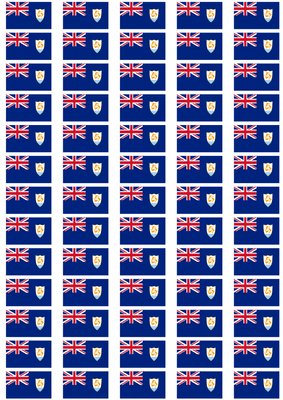 Anguilla Flag Stickers - 65 per sheet