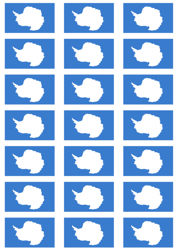 Antarctica Flag Stickers - 21 per sheet