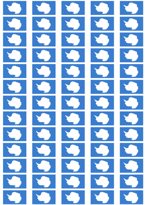 Antarctica Flag Stickers - 65 per sheet