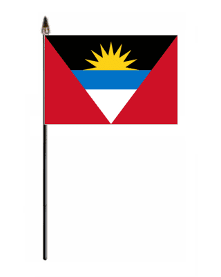 Antigua & Barbuda Country Hand Flag - Small.