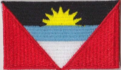 Antigua & Barbuda Embroidered Flag Patch, style 04.
