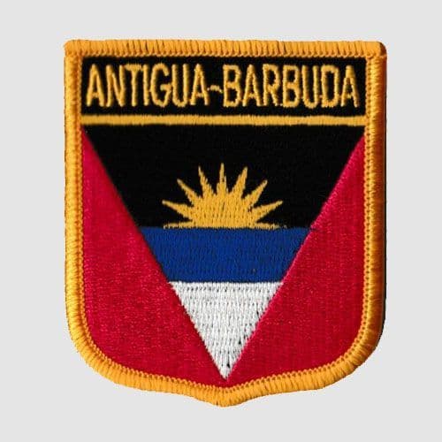 Antigua & Barbuda Embroidered Flag Patch, style 07.
