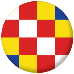 Antwerp Flag 58mm Button Badge