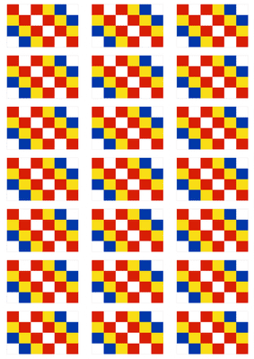 Antwerp Flag Stickers - 21 per sheet