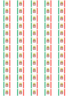 Apulia Flag Stickers - 65 per sheet