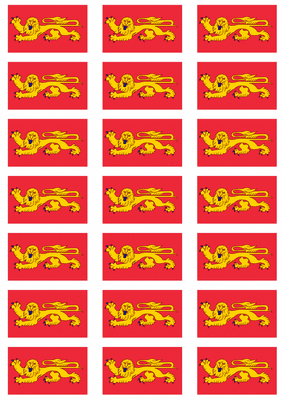 Aquitaine Flag Stickers - 21 per sheet