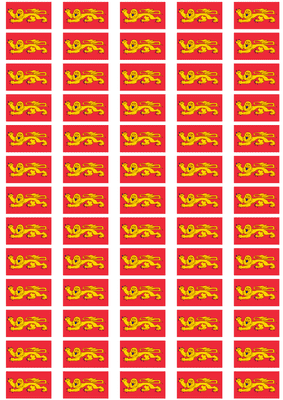Aquitaine Flag Stickers - 65 per sheet