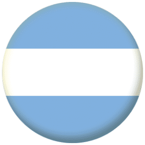 Argentina Civil Flag 58mm Button Badge