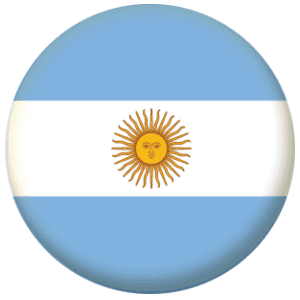 Argentina Country Flag 58mm Mirror Keyring