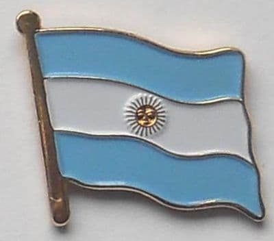 Argentina Country Flag Enamel Pin Badge
