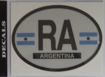 Argentina Country Flag Oval Decal.