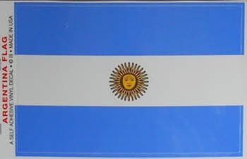 Argentina Country Flag Rectangular Decal.
